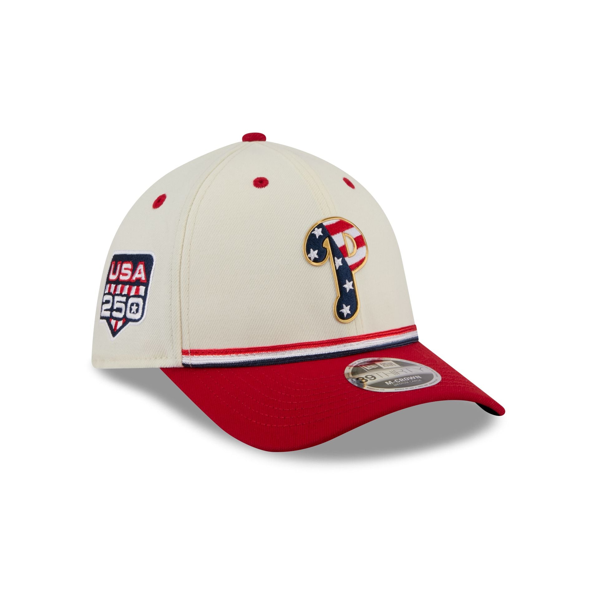 応援グッズ New Era Philadelphia Phillies Cap Philadelphia Phillies Independence Day 2026 39THIRTY M-Crown