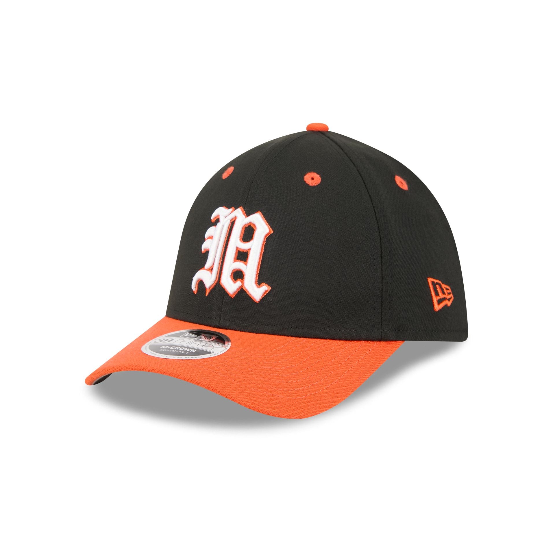New Era x adidas Miami Hurricanes Black 39THIRTY M-Crown Stretch
