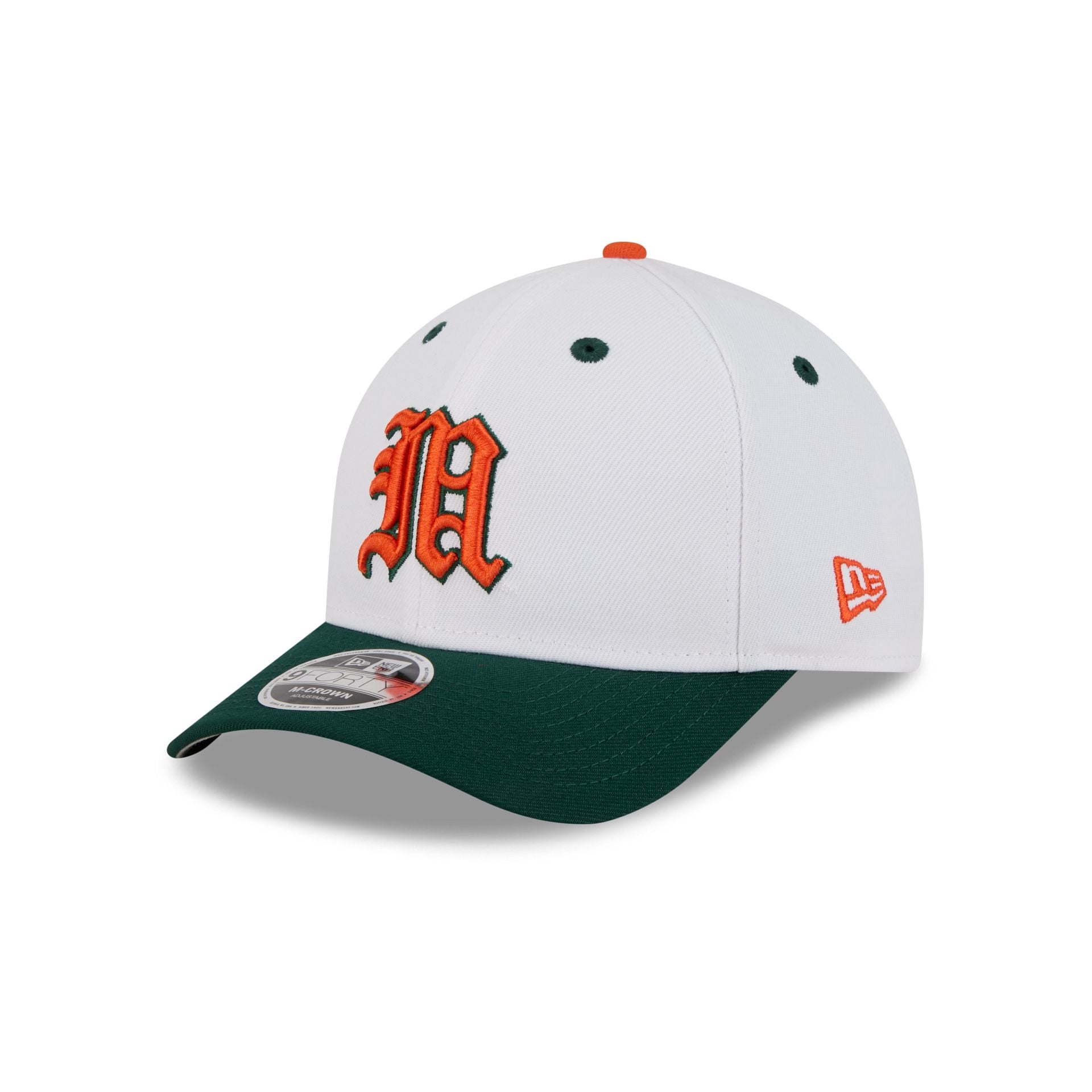 New Era x adidas Miami Hurricanes White 9FORTY M-Crown Snapback