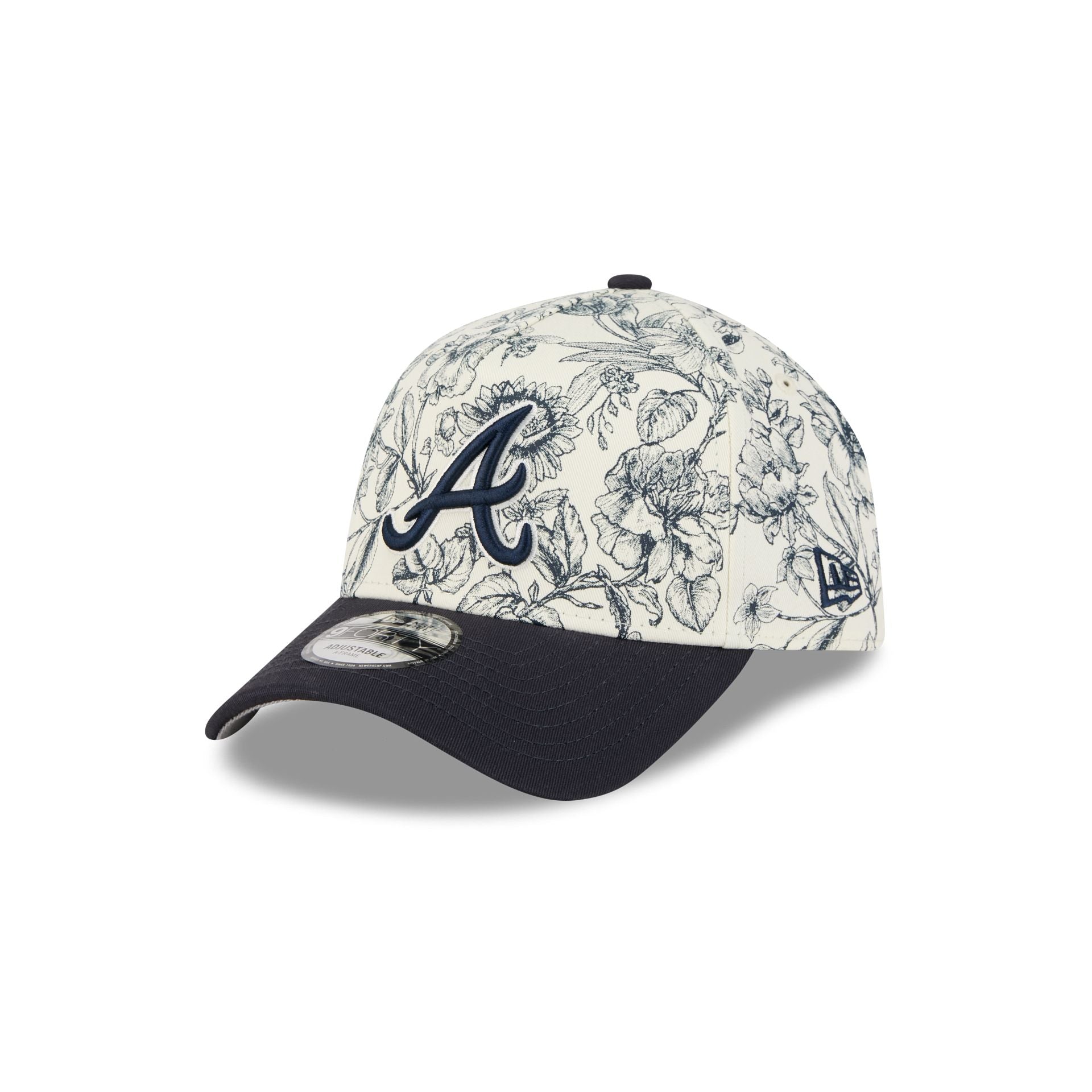 Atlanta Braves Spring Floral Navy 9FORTY A-Frame Snapback Hat