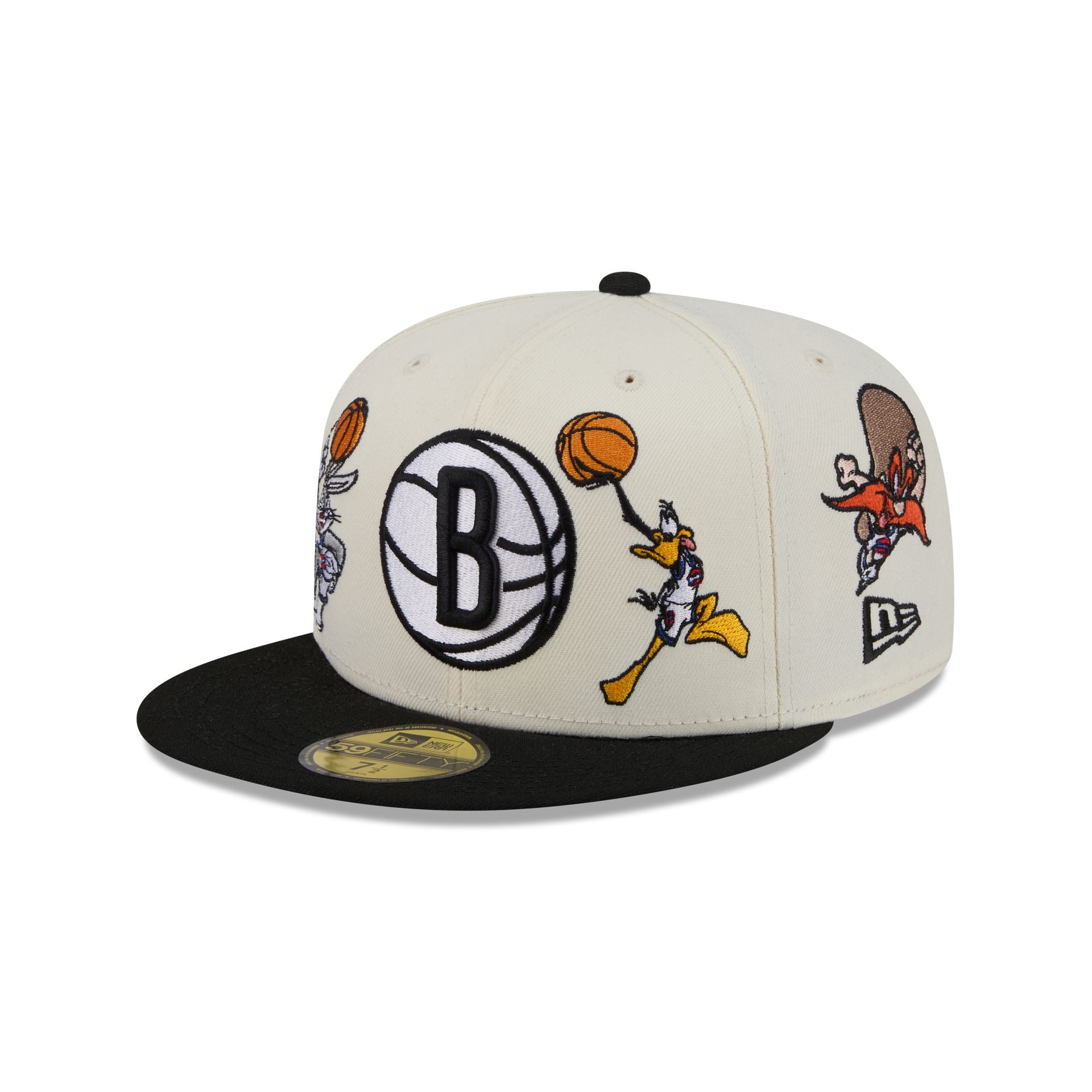Space Jam x Brooklyn Nets Tune Squad Chrome White 59FIFTY Fitted