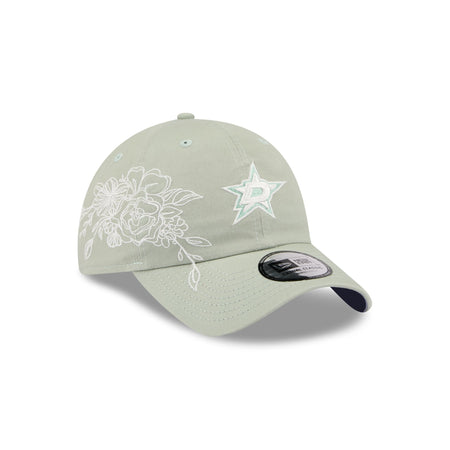 Dallas Stars Stitched Flowers Casual Classic Adjustable Hat