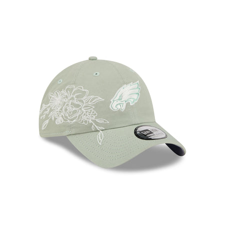Philadelphia Eagles Stitched Flowers Casual Classic Adjustable Hat