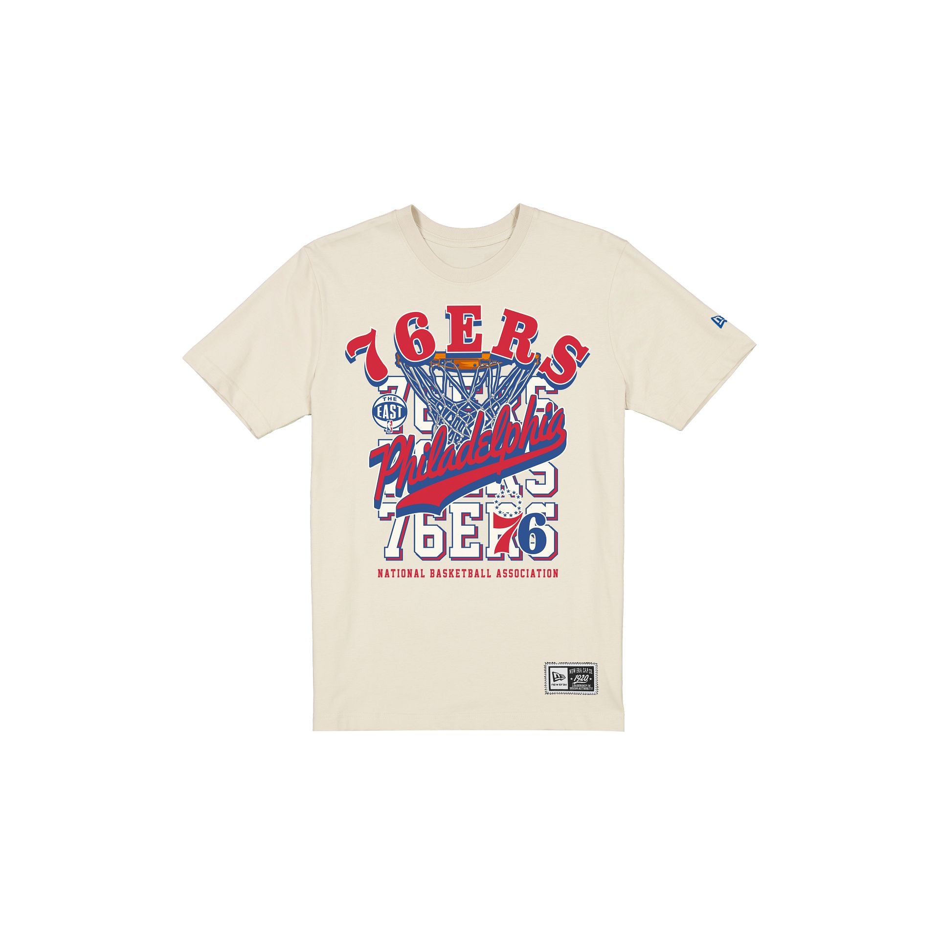 Philadelphia 76ers Throwback Net Chrome White T-Shirt – New Era Cap