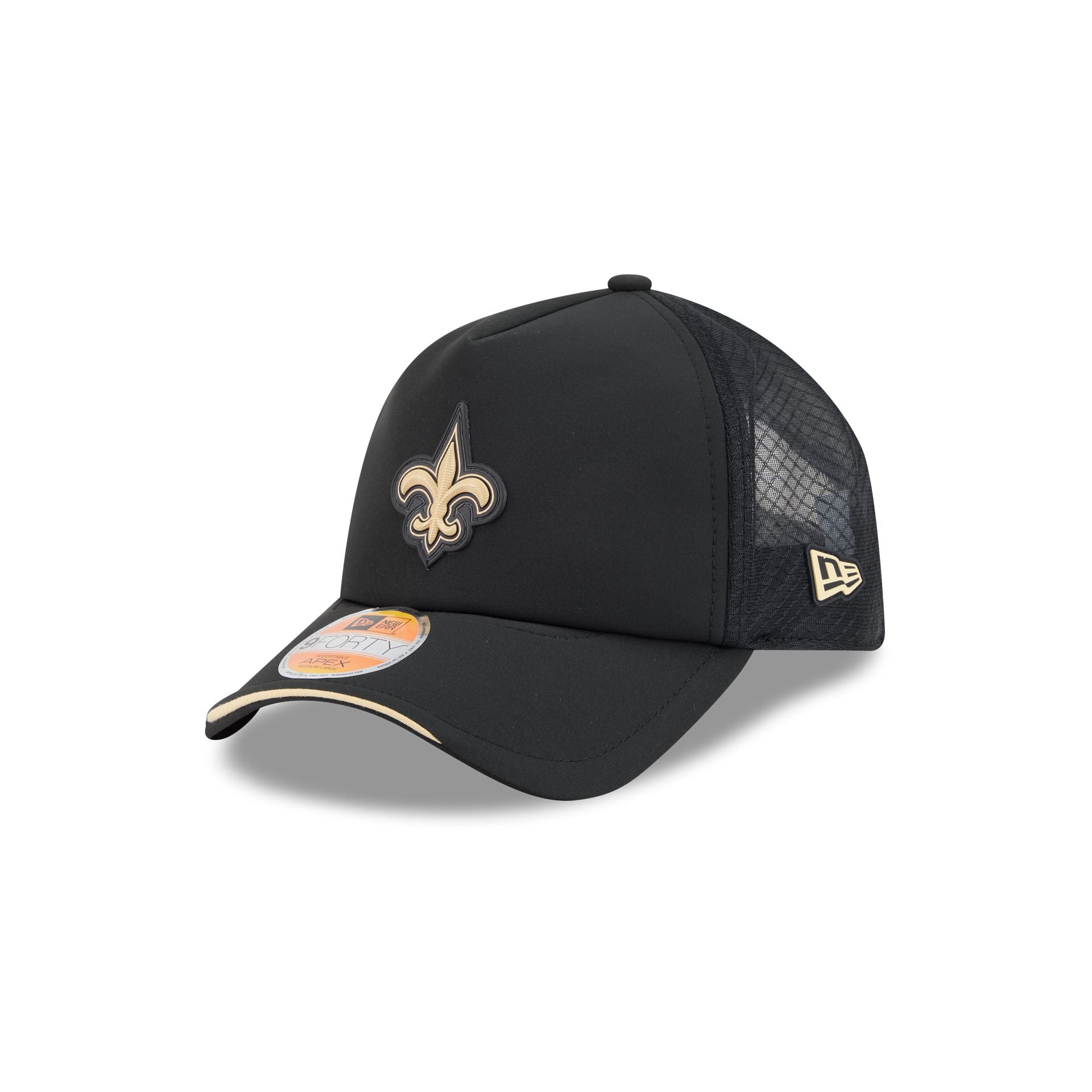 New Orleans Saints 2026 Sideline 9FORTY APEX Trucker Hat – New Era Cap