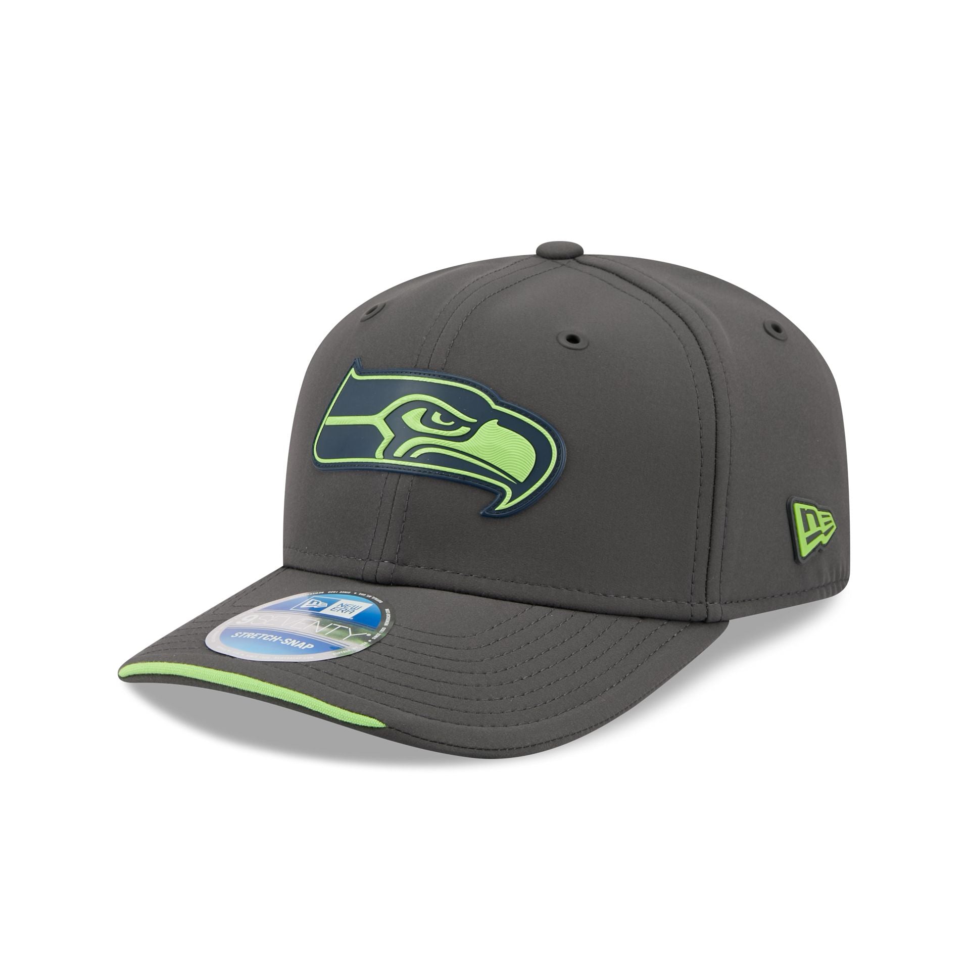 SEA キャップ グリーン Seattle Seahawks 2026 Sideline Cold Weather 9SEVENTY Stretch-Snap