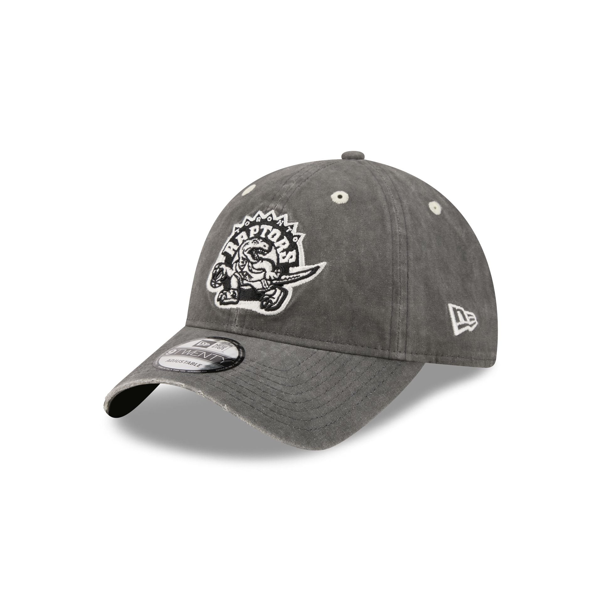 Toronto Raptors Washed Black Cotton 9TWENTY Adjustable Hat – New