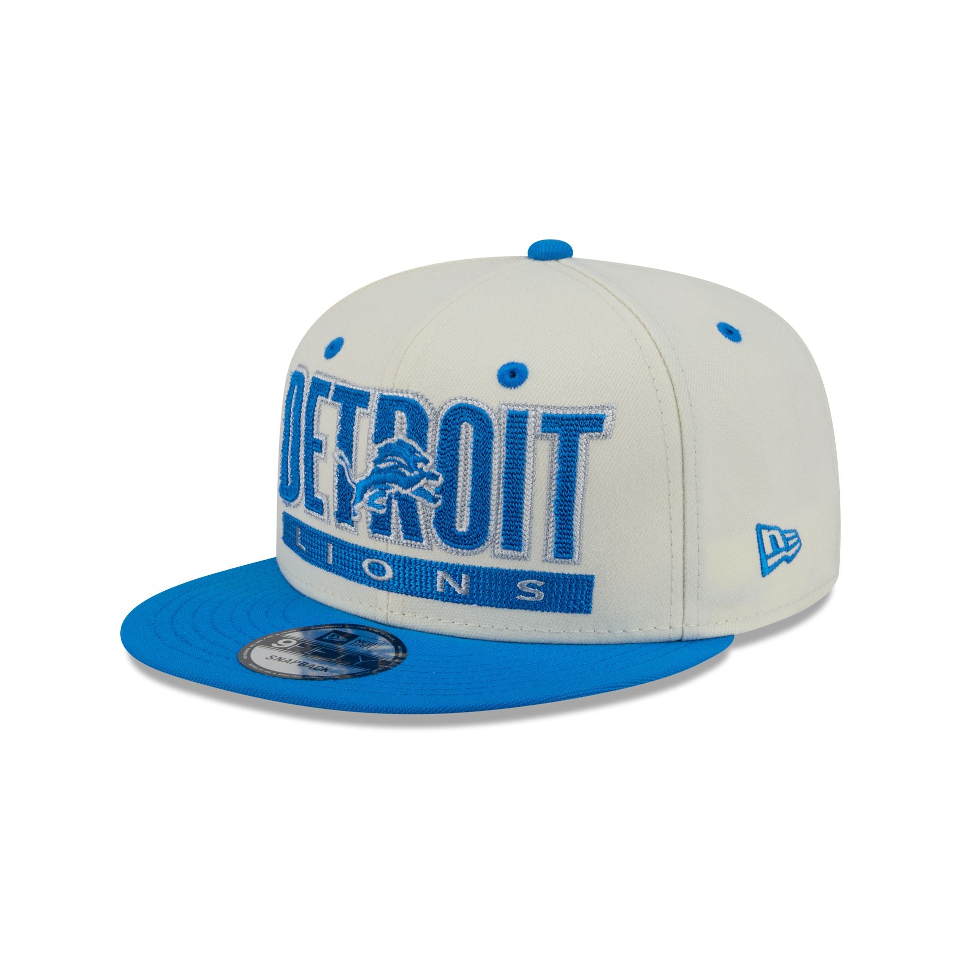 Detroit Lions Classic Stacked Chrome 9FIFTY Snapback Hat – New Era Cap