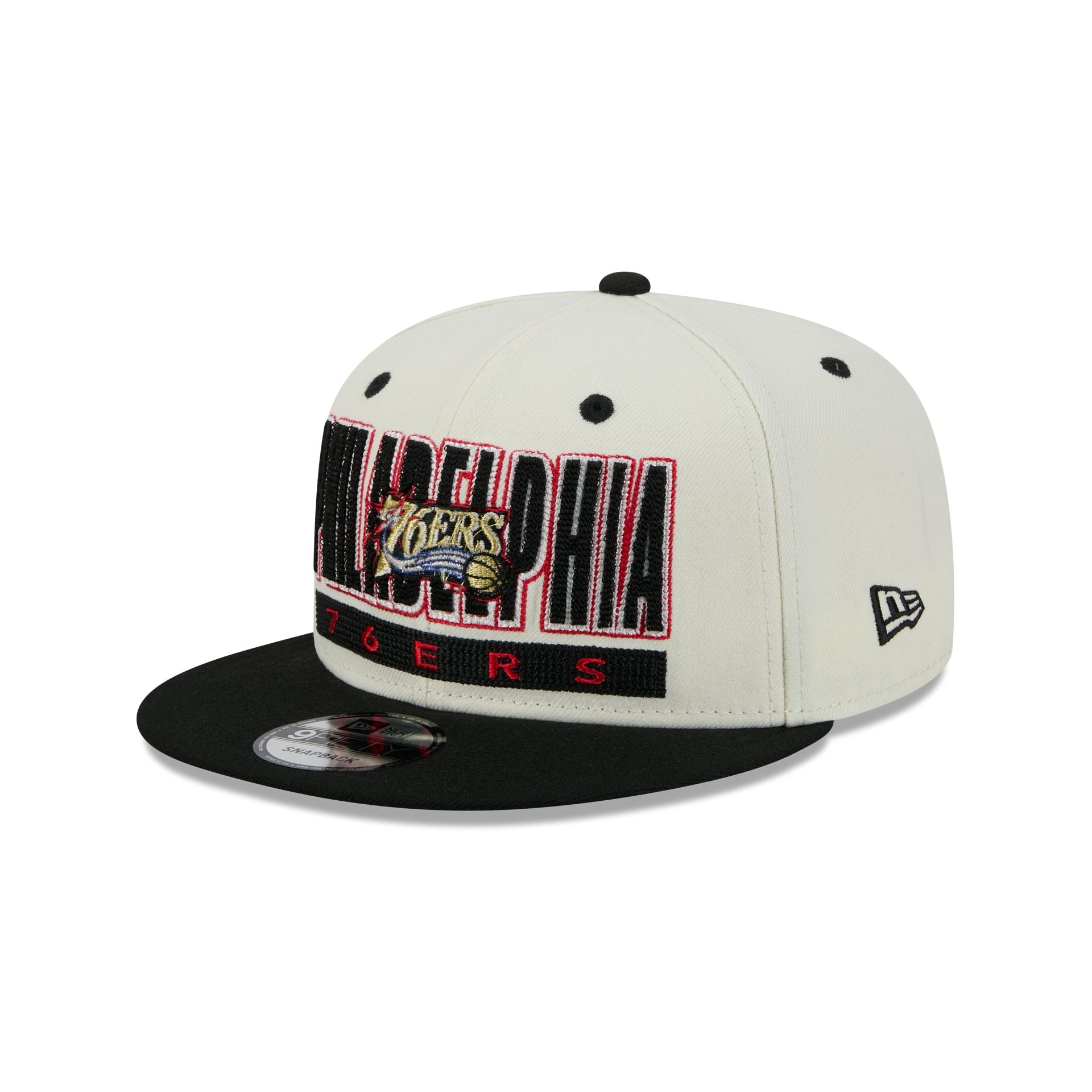 ୨୧ Philadelphia 76ers Classic Stacked Chrome 9FIFTY Snapback Hat