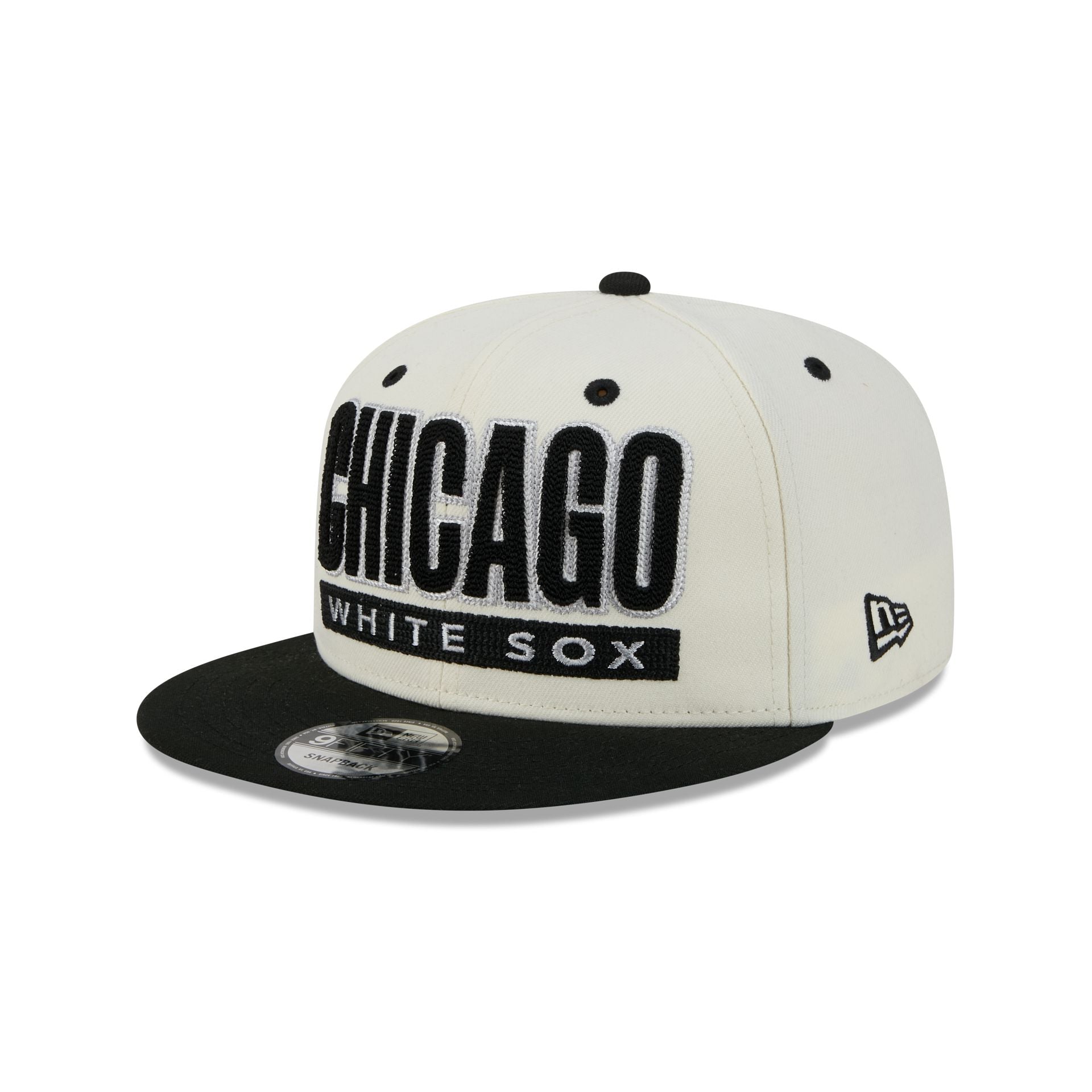 Chicago White Sox Classic Stacked Chrome 9FIFTY Snapback Hat – New