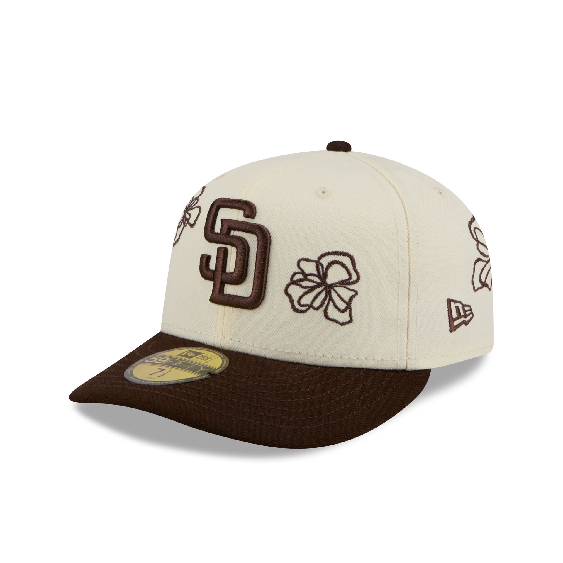 San Diego Padres Floral Outline 59FIFTY Fitted Hat – New Era Cap