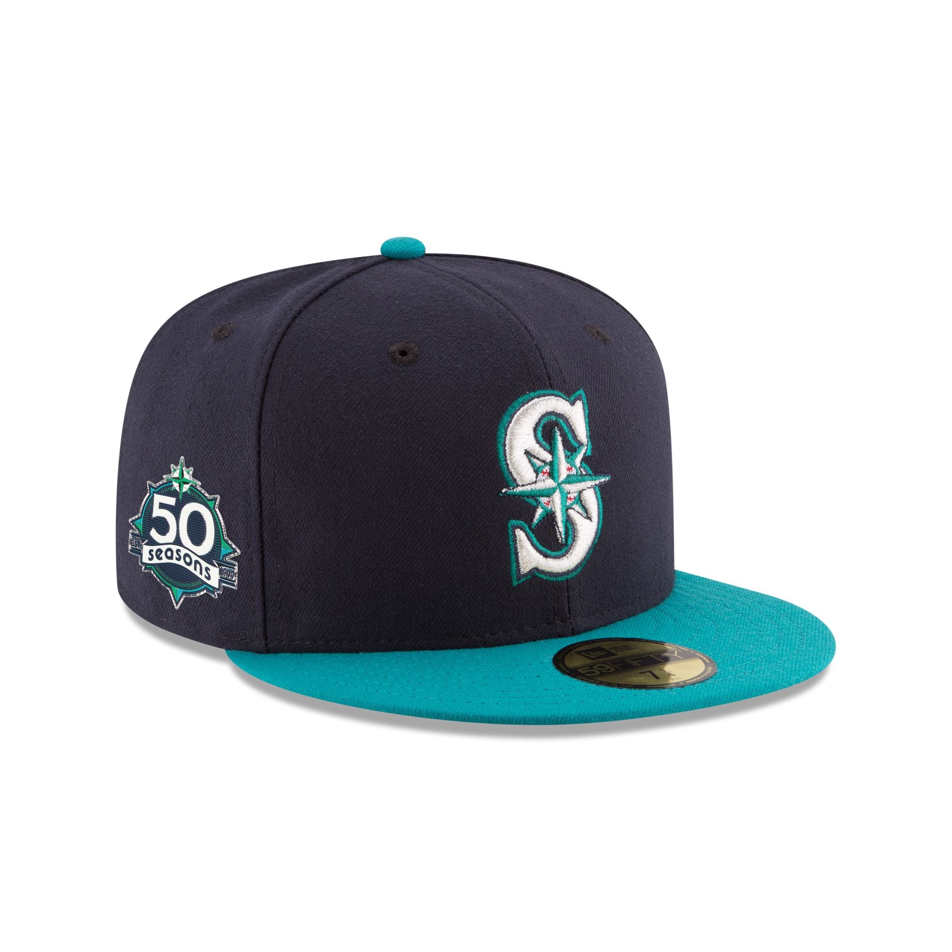 応援グッズ NEW ERA 59FIFTY THE CAP 5950 SEAMAR Seattle Mariners 50th Anniversary 59FIFTY Fitted Hat – New Era Cap