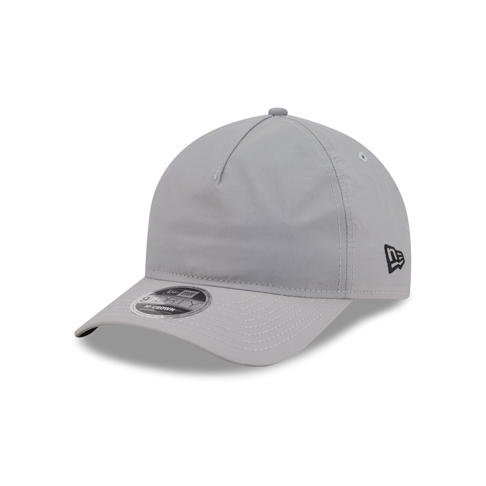 New Era Cap Black Platinum Tier Crinkle Nylon 9FORTY M-Crown A-Frame S