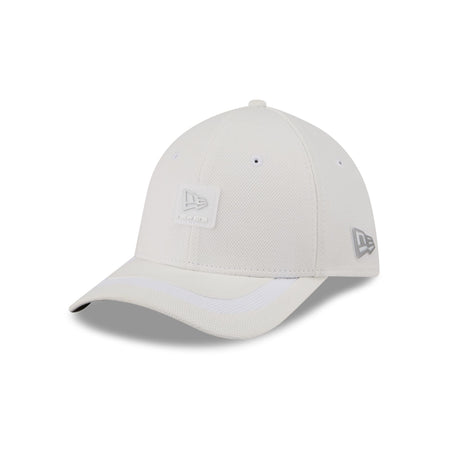 New Era Cap White Cotton 39THIRTY M-Crown Stretch Fit Hat