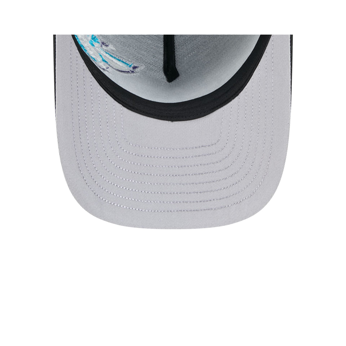 Charlotte Hornets Hardwood Classics Patched Black 9FIFTY A-Frame Snapback Hat