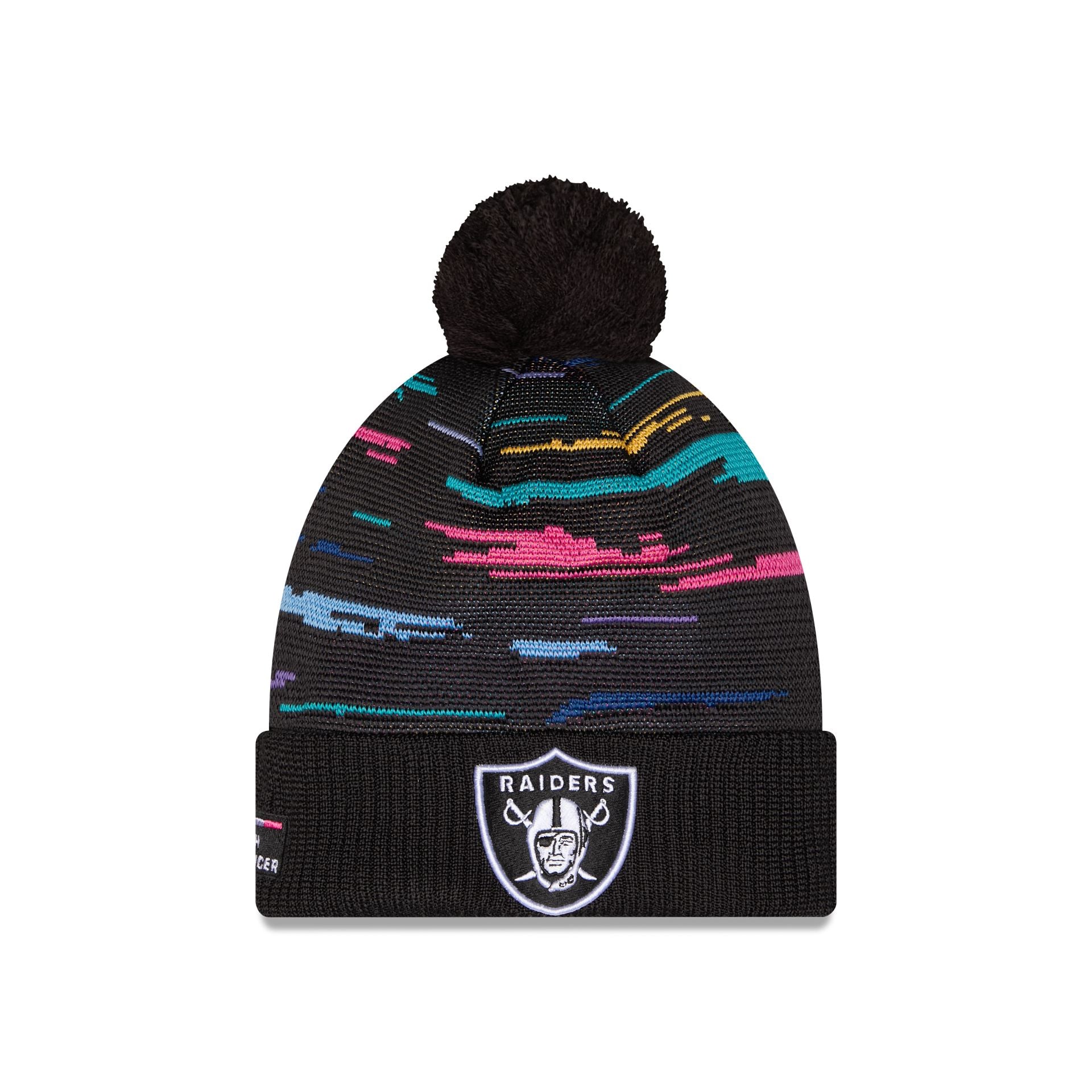 Las Vegas Raiders 2026 Crucial Catch Pom Knit Hat – New Era Cap