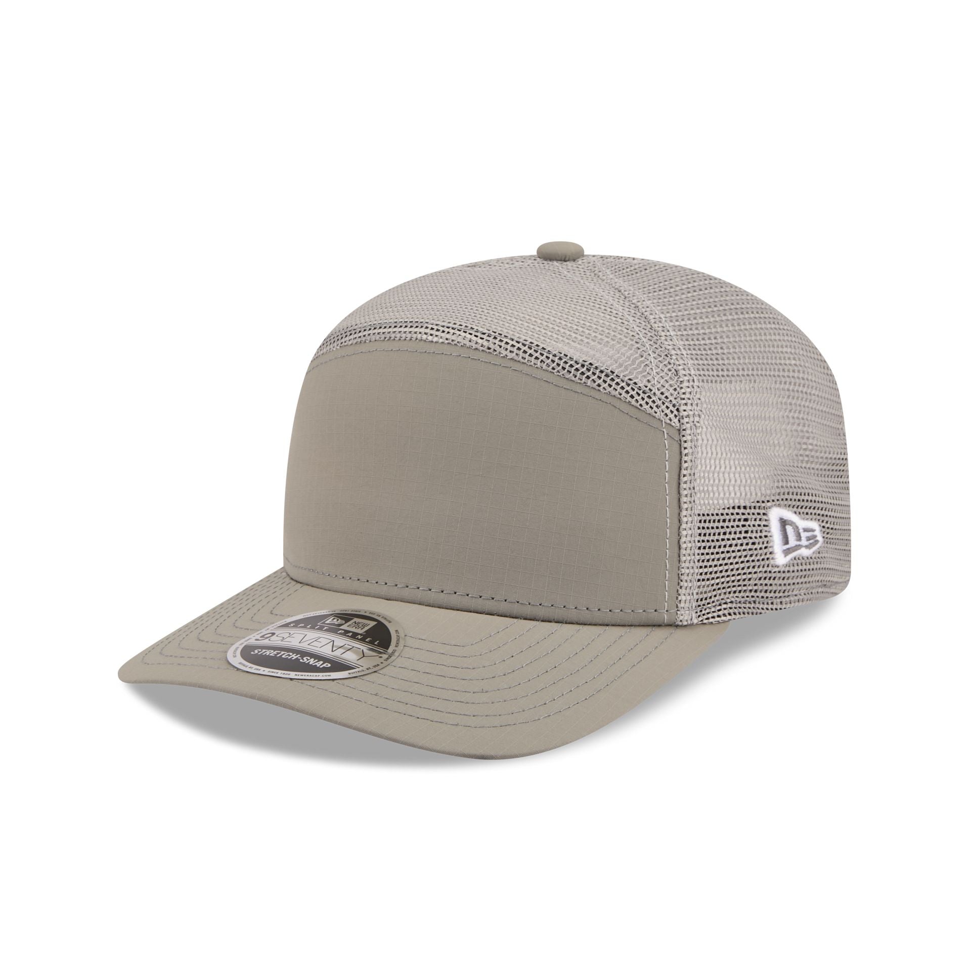 New Era Cap Gray Nylon Split Panel 9SEVENTY Trucker Hat