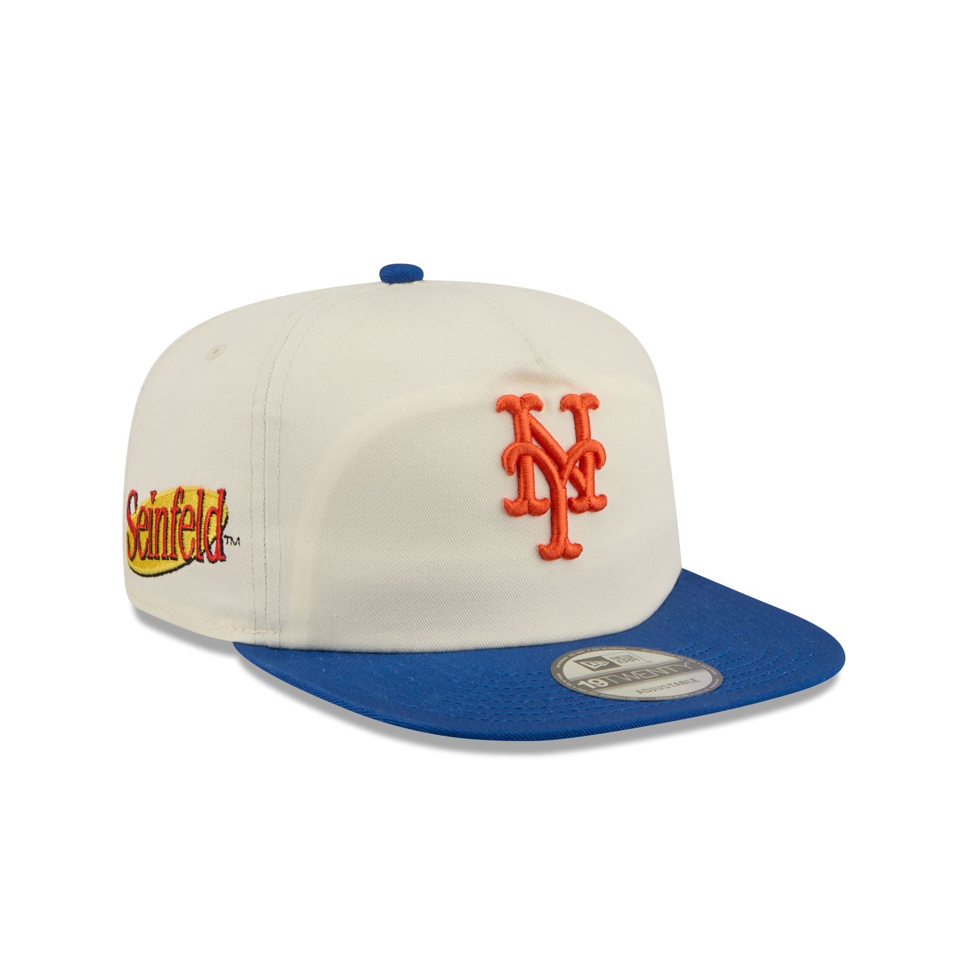 New York Mets Seinfeld Chrome White 19TWENTY Snapback Hat – New