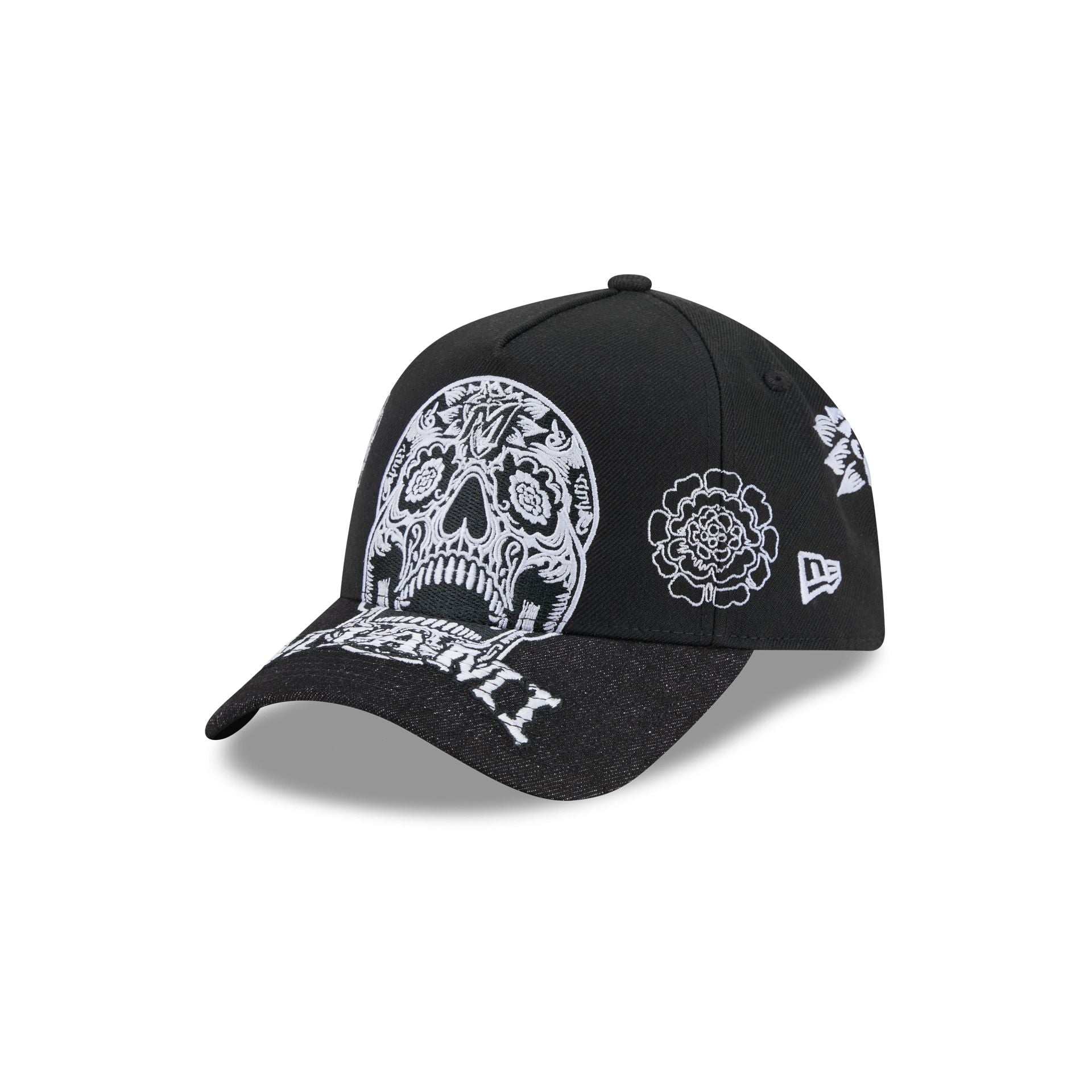 Miami Marlins Day of the Dead Skull 9FORTY A-Frame Snapback Hat