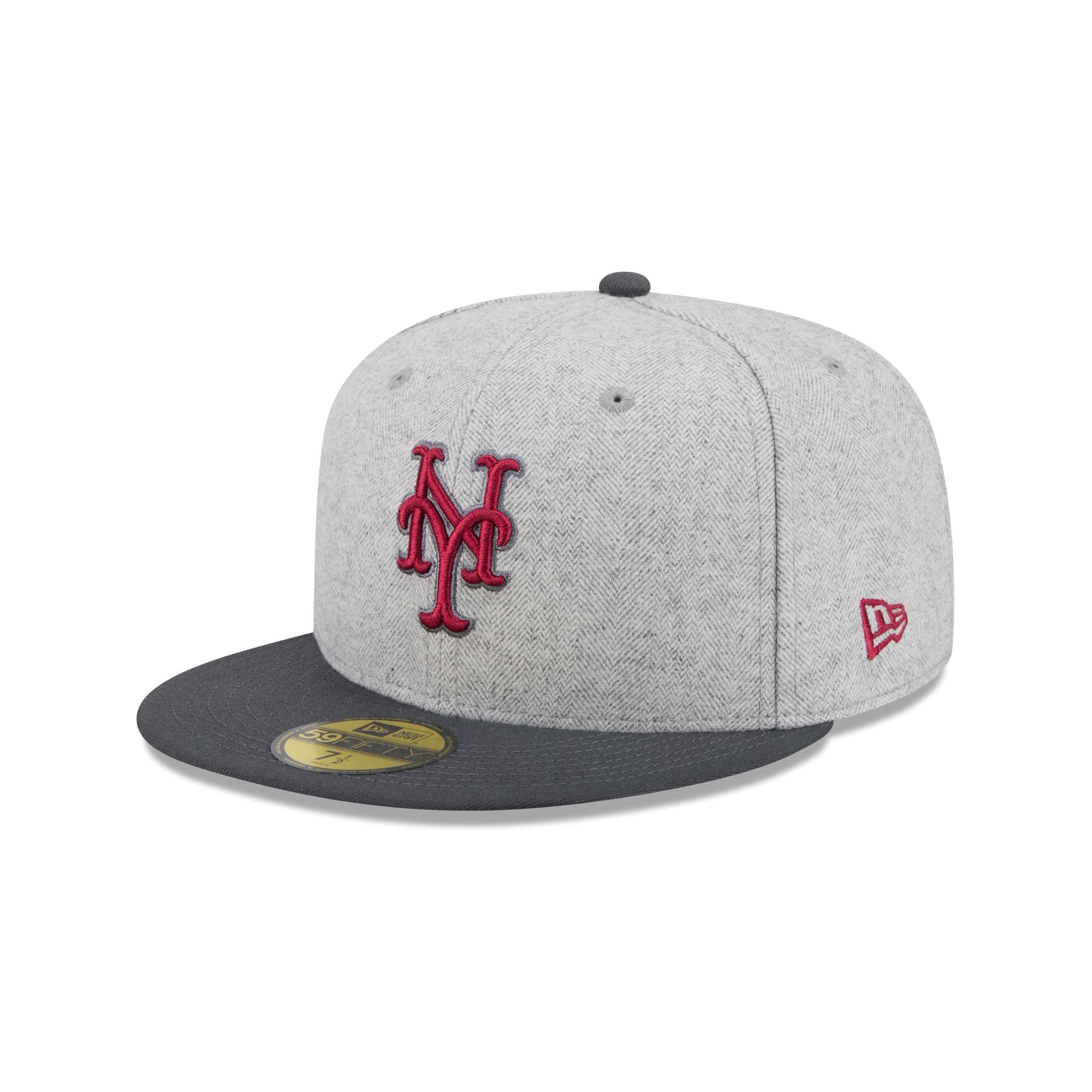 New York Mets Gray Herringbone 59FIFTY Fitted Hat – New Era Cap