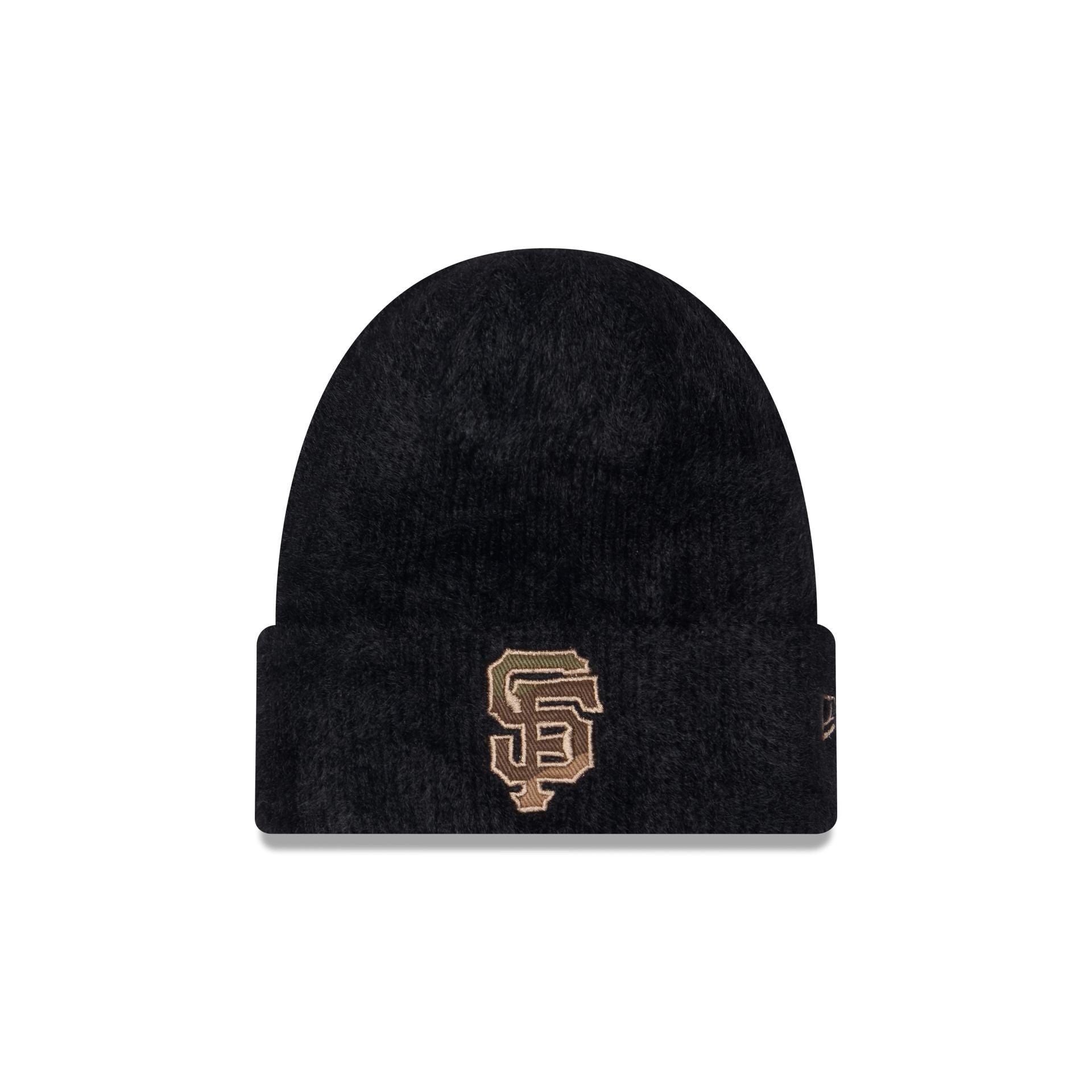帽子 L.G.B. EagleMan printed knit casquette San Francisco Giants Camo Logo Fuzzy Cuff Knit Beanie Hat – New