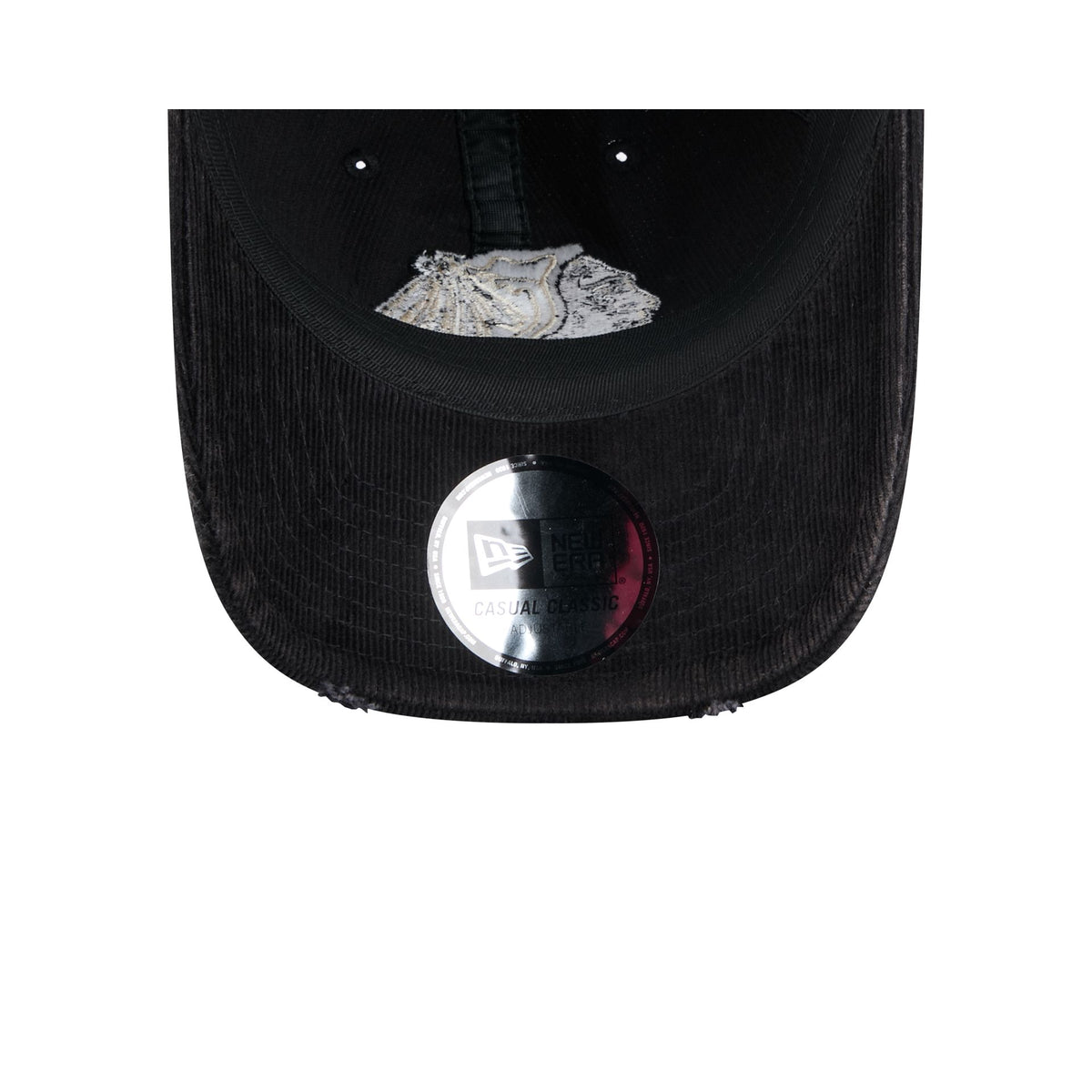 Chicago Blackhawks Washed Black Corduroy Casual Classic Adjustable Hat