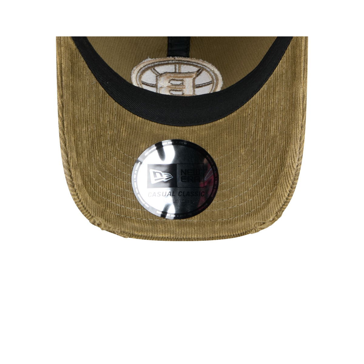 Boston Bruins Washed New Olive Corduroy Casual Classic Adjustable Hat