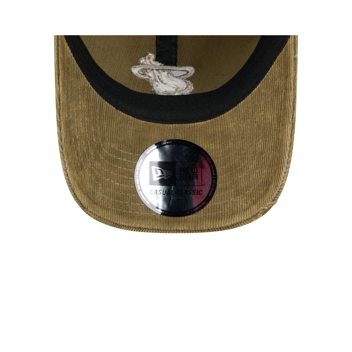 Miami Heat Washed New Olive Corduroy Casual Classic Adjustable Hat