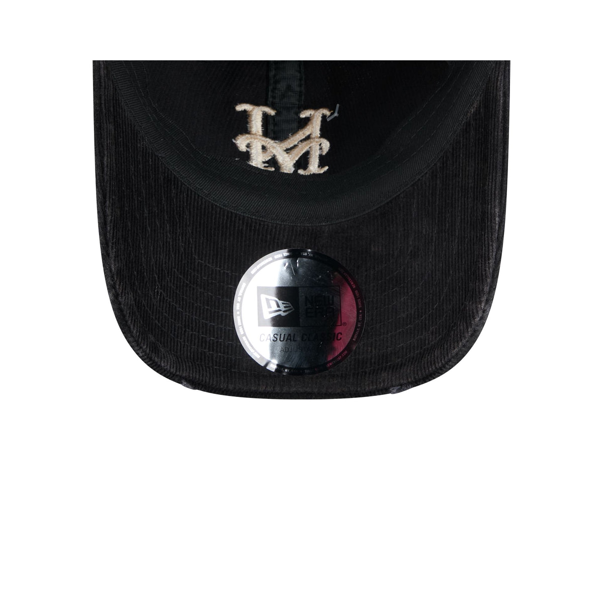 New York Mets Washed Black Corduroy Casual Classic Adjustable Hat