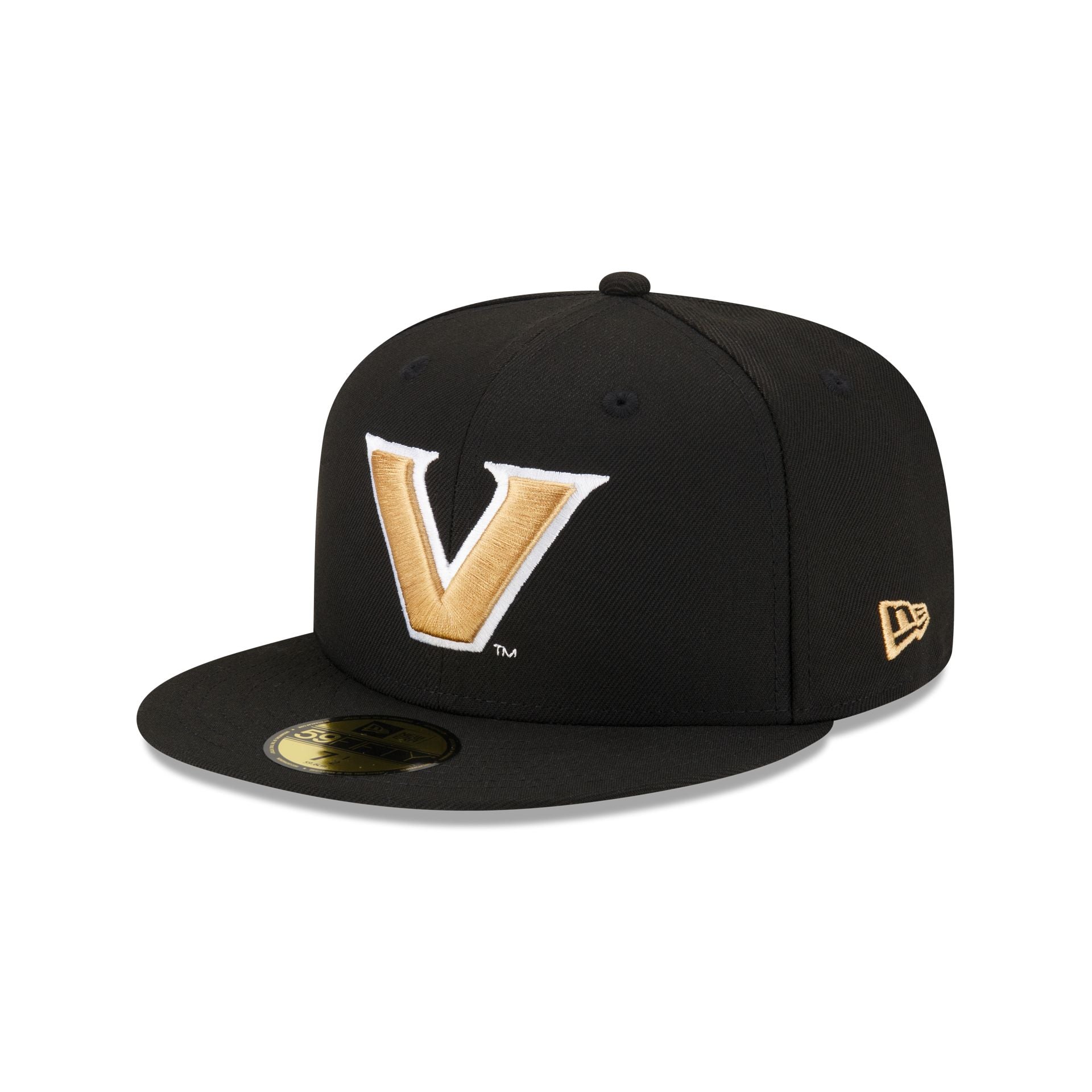 Vanderbilt Commodores 59FIFTY Fitted Hat, Black - Size: 7 1/8, by New Era