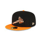 Just Caps Orange Visor Atlanta Braves 59FIFTY Fitted Hat