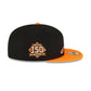 Just Caps Orange Visor Atlanta Braves 59FIFTY Fitted Hat