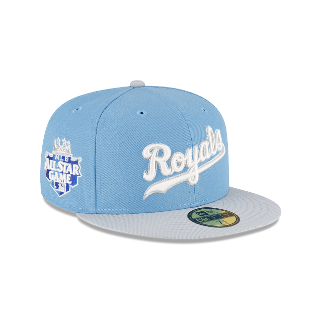 Just Caps Gray Visor Kansas City Royals 59FIFTY Fitted Hat, Blue - Size: 7 1/4, MLB by New Era