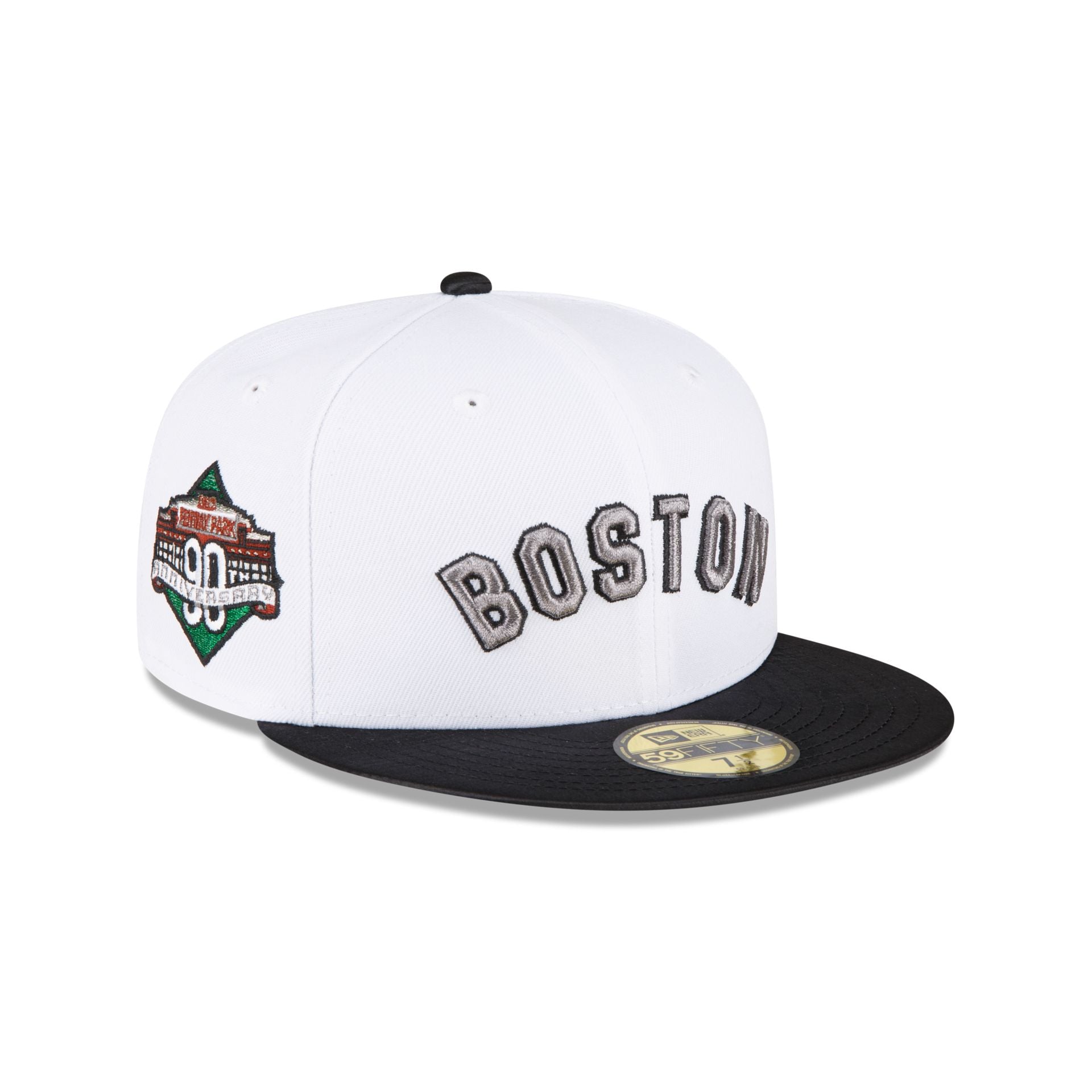 Boston Red Sox New Era Optic Stadium Patch 59FIFTY Fitted Hat - White