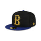Just Caps Black Crown Brooklyn Dodgers 59FIFTY Fitted Hat