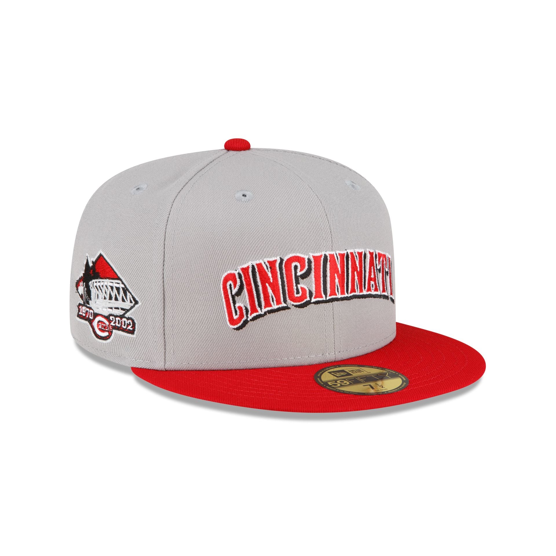 Cincinnati Reds New Era Stone Dim Undervisor 59FIFTY Fitted Hat - Khaki