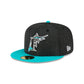 Just Caps Heathered Crown Miami Marlins 59FIFTY Fitted Hat