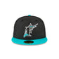 Just Caps Heathered Crown Miami Marlins 59FIFTY Fitted Hat