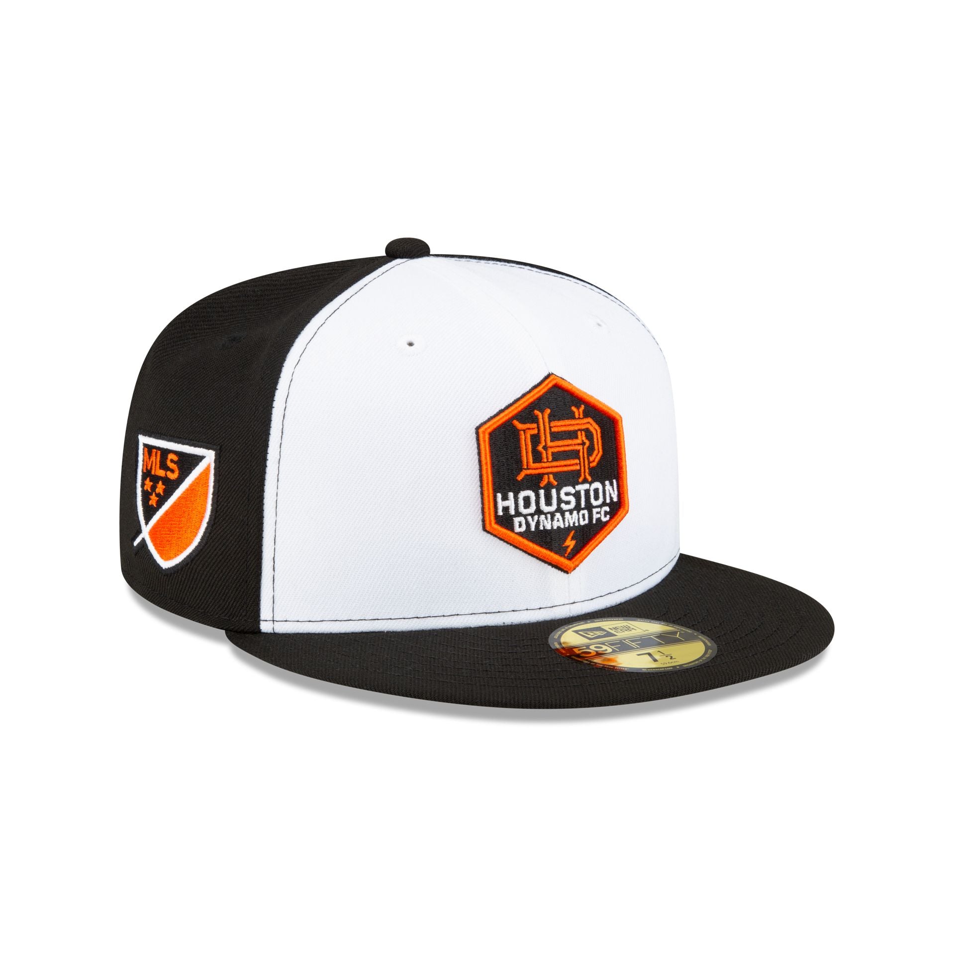 Men's New Era White/Black Houston Dynamo FC 2024 Kick Off Collection 59FIFTY Fitted Hat