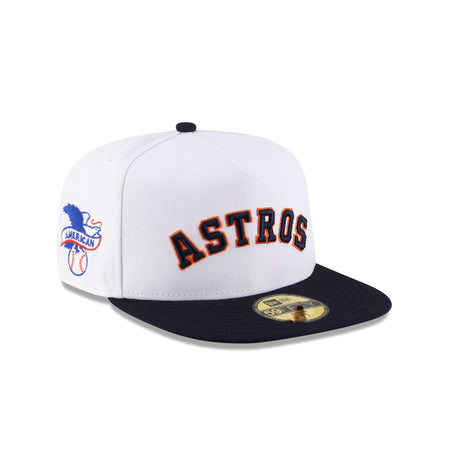 Just Caps League Sidepatch Optic White Houston Astros 59FIFTY A-Frame Fitted Hat