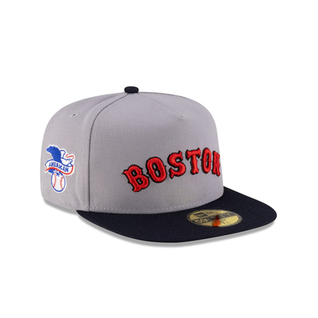 Just Caps League Sidepatch Gray Boston Red Sox 59FIFTY A-Frame Fitted Hat