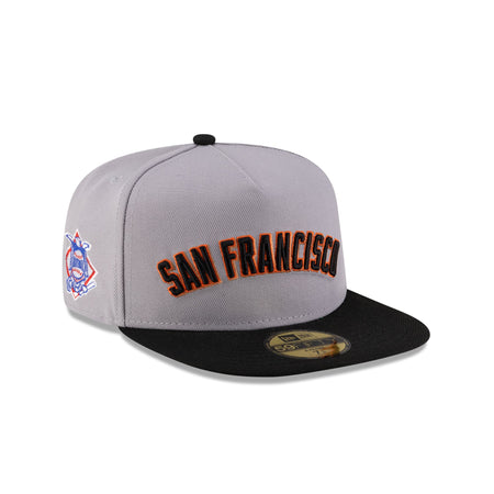 Just Caps League Sidepatch Gray San Francisco Giants 59FIFTY A-Frame Fitted Hat