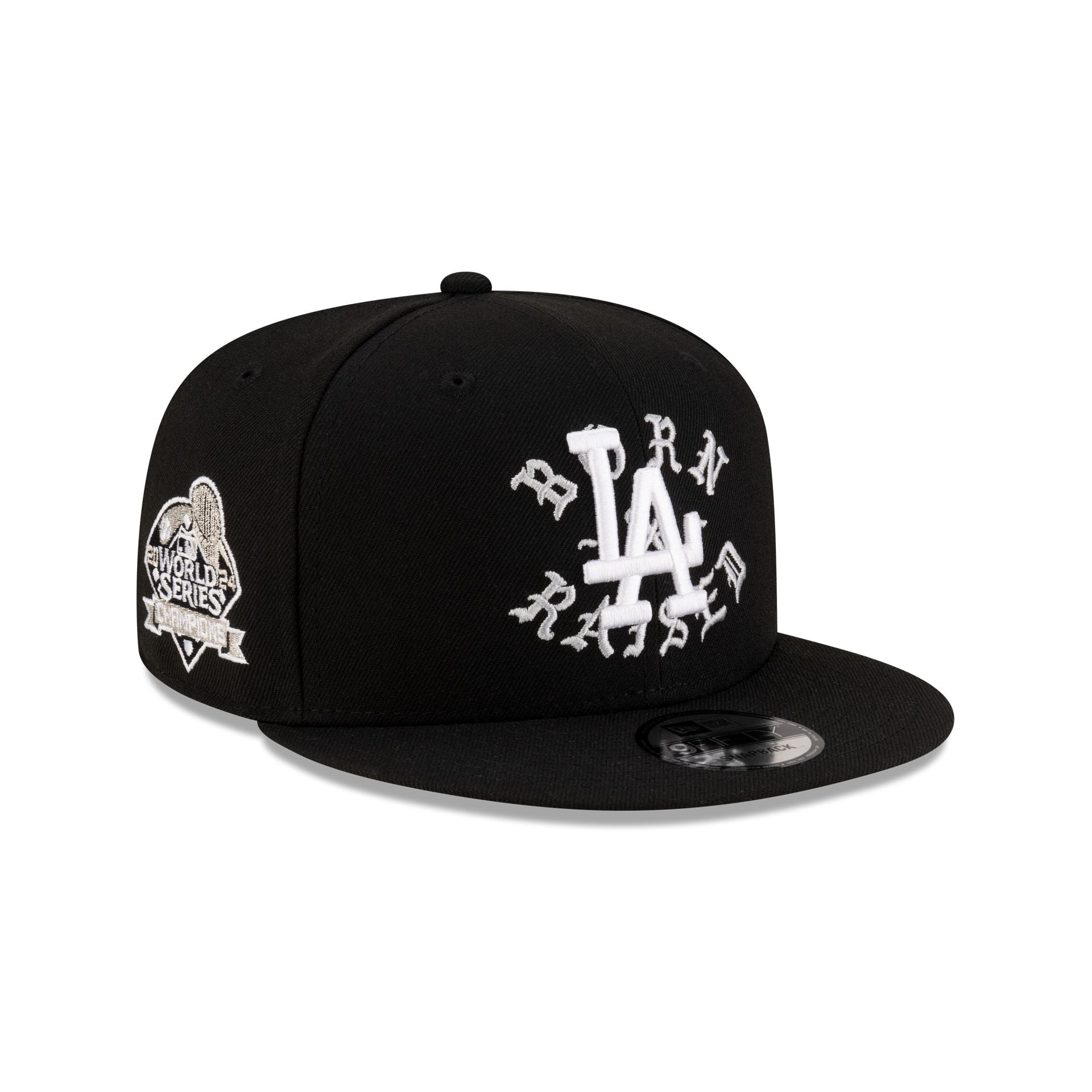 Los Angeles Dodgers 1 New Era All Black With White Logo 59FIFTY Fitted Los Angeles Dodgers 1 New Era All Black With White Logo 59FIFTY Fitted