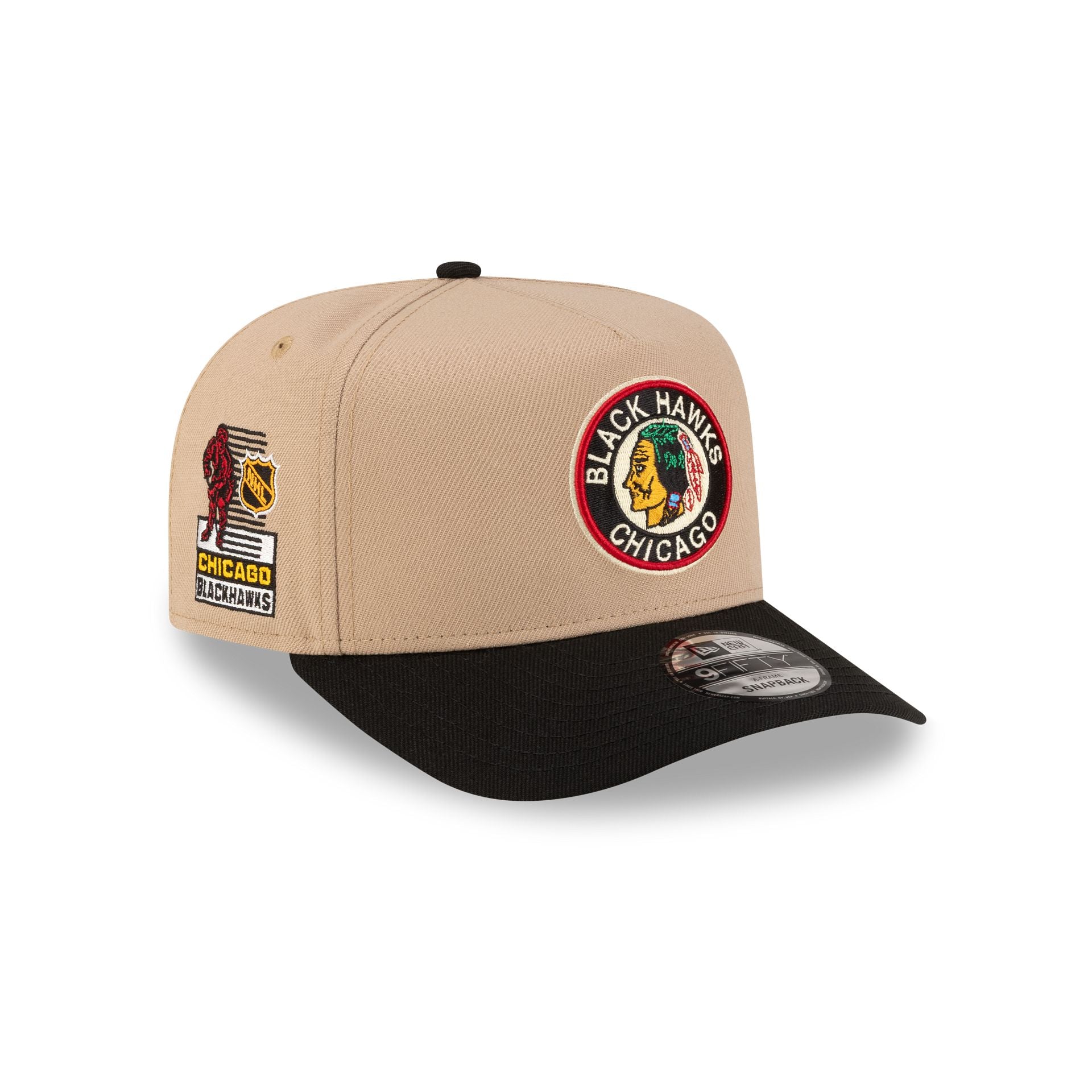 帽子 NEW ERA CHICAGO BLACKHAWKS SOFT BUCKRAM New Era Chicago Blackhawks Black Classic 9Fifty A Frame Snapback