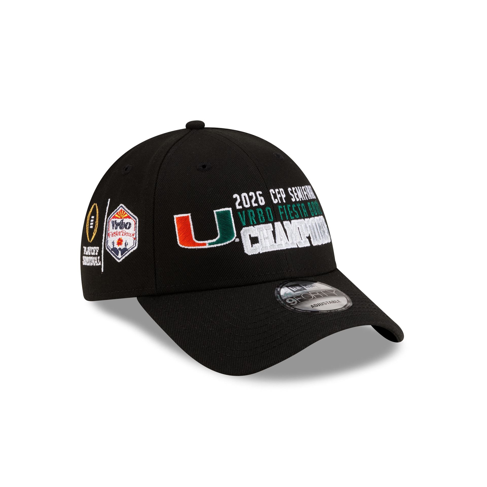 Miami Hurricanes 2026 Fiesta Bowl Champions 9FORTY Adjustable Hat