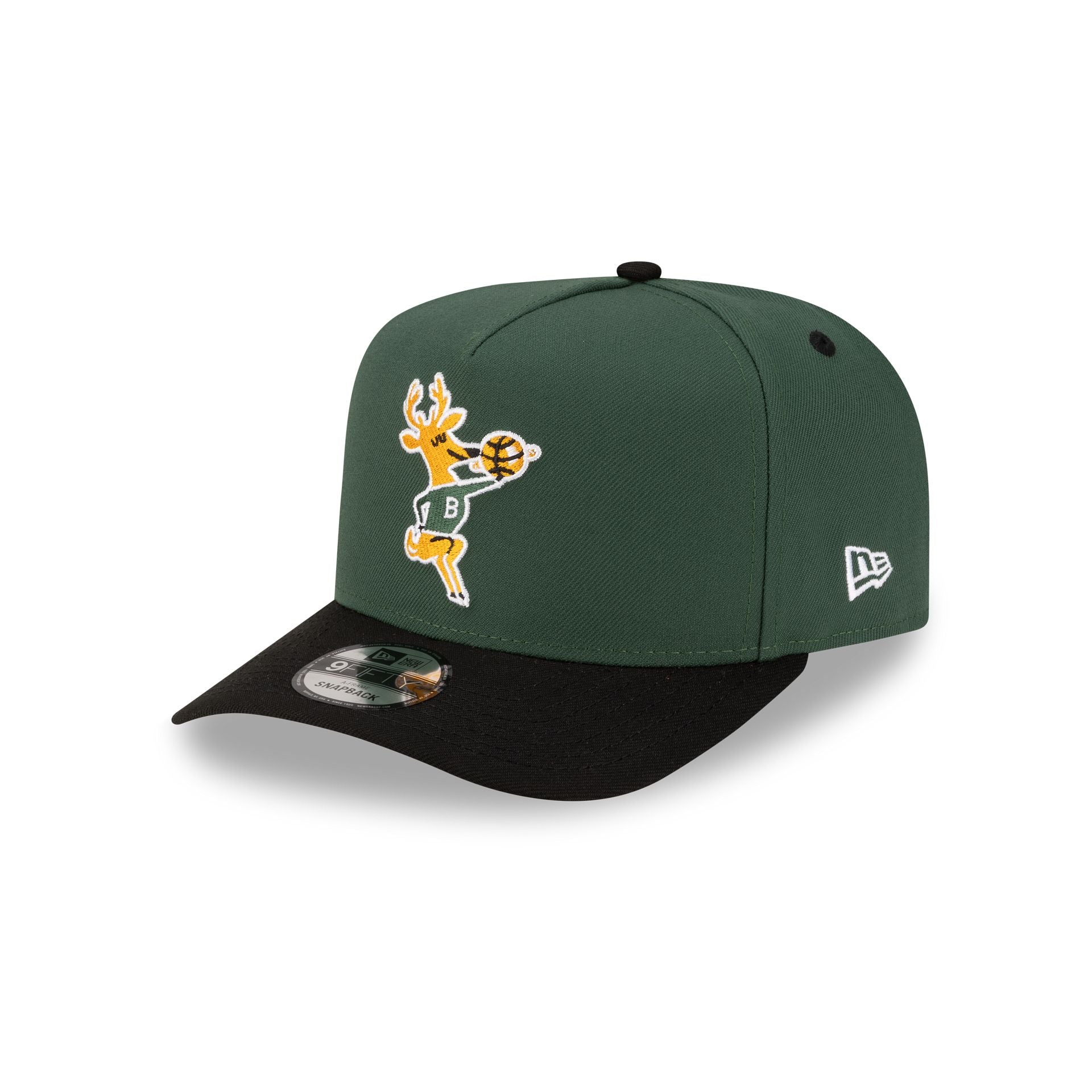 ¥ellow Bucks/¥ellow Bucks & Playssonレア廃盤 Milwaukee Bucks Hardwood Classics 80s Two Tone 9FIFTY A-Frame