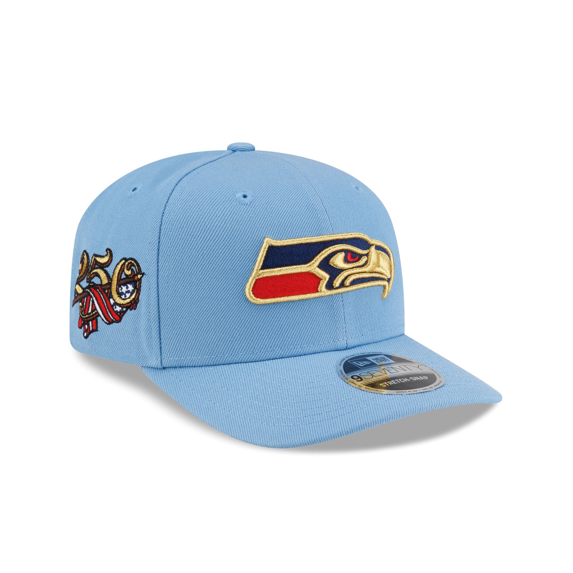 Seattle Seahawks キャップ ワンサイズ Seattle Seahawks Red, White & Blue 9SEVENTY Stretch-Snap Hat – New