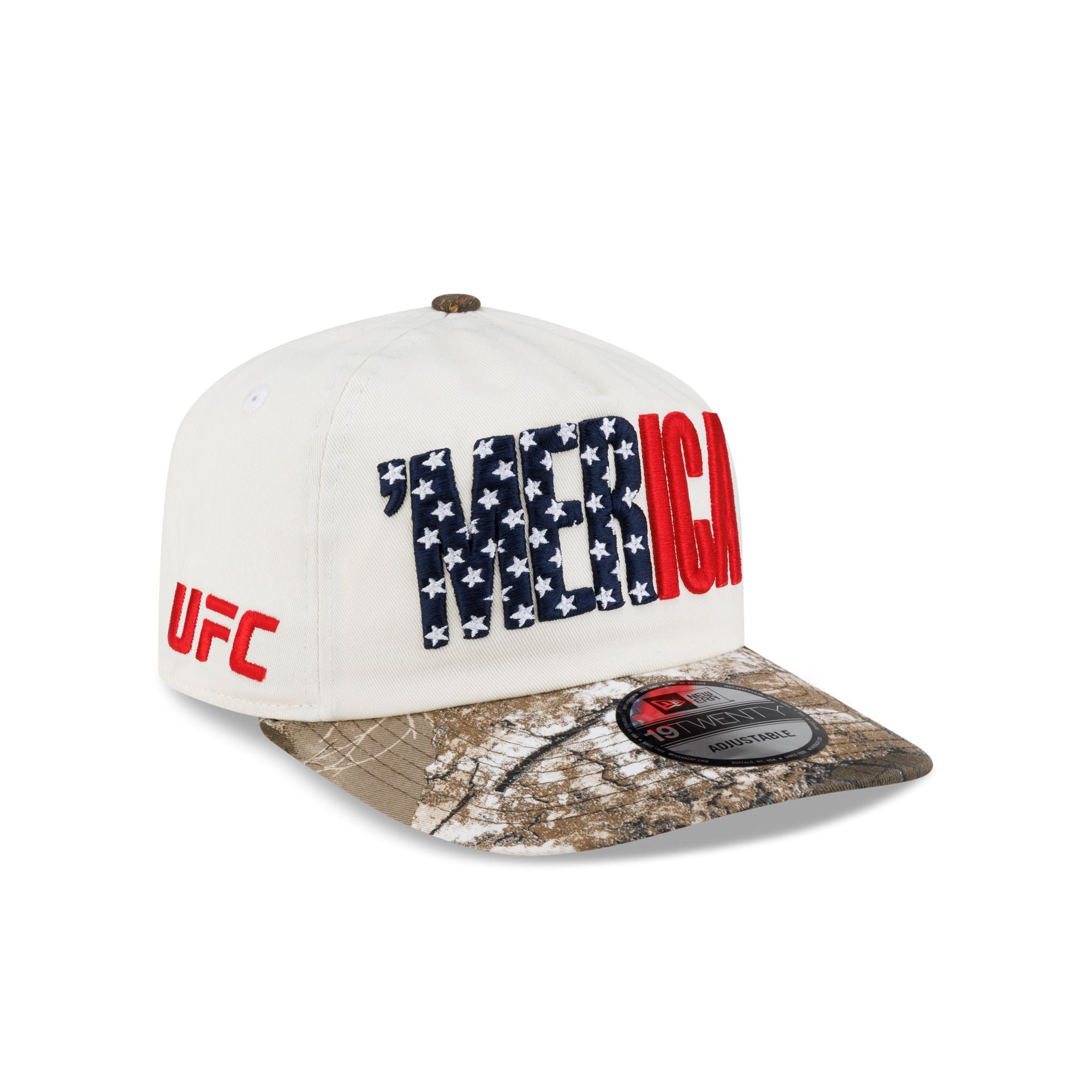 UFC 'Merica Chrome White 19TWENTY Adjustable Hat – New Era Cap