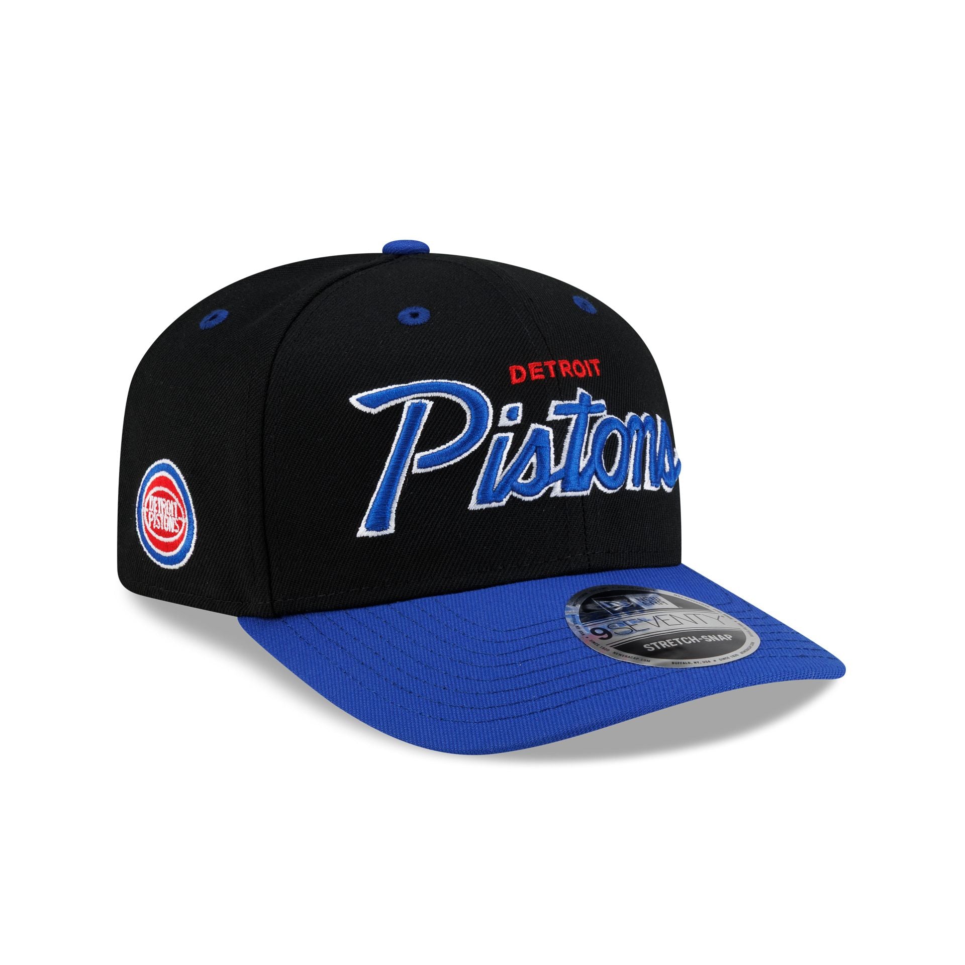 Detroit Pistons Hardwood Classics 90s Script 9SEVENTY Stretch-Snap