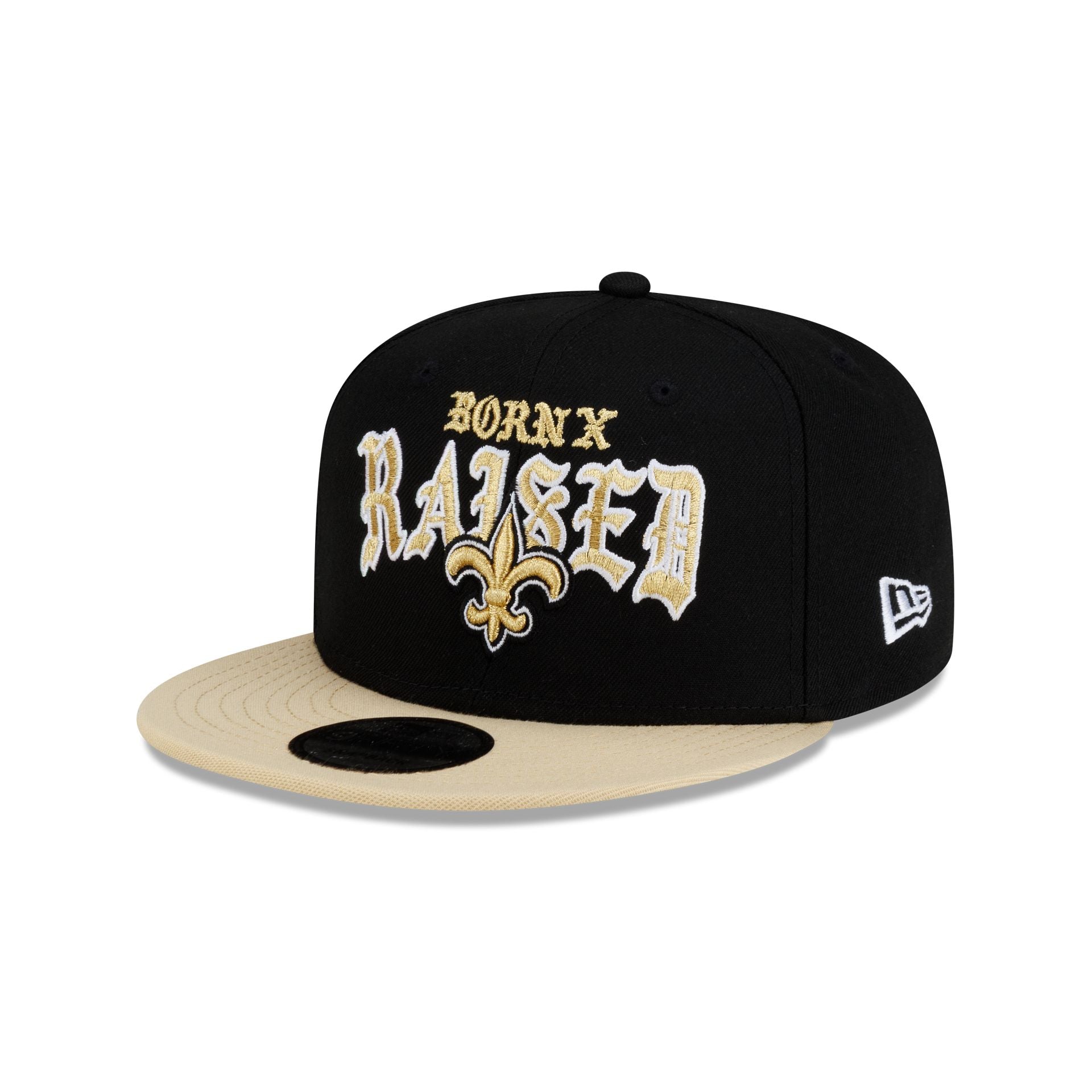 Born x Raised x New Orleans Saints Two-Tone 9FIFTY Snapback Hat
